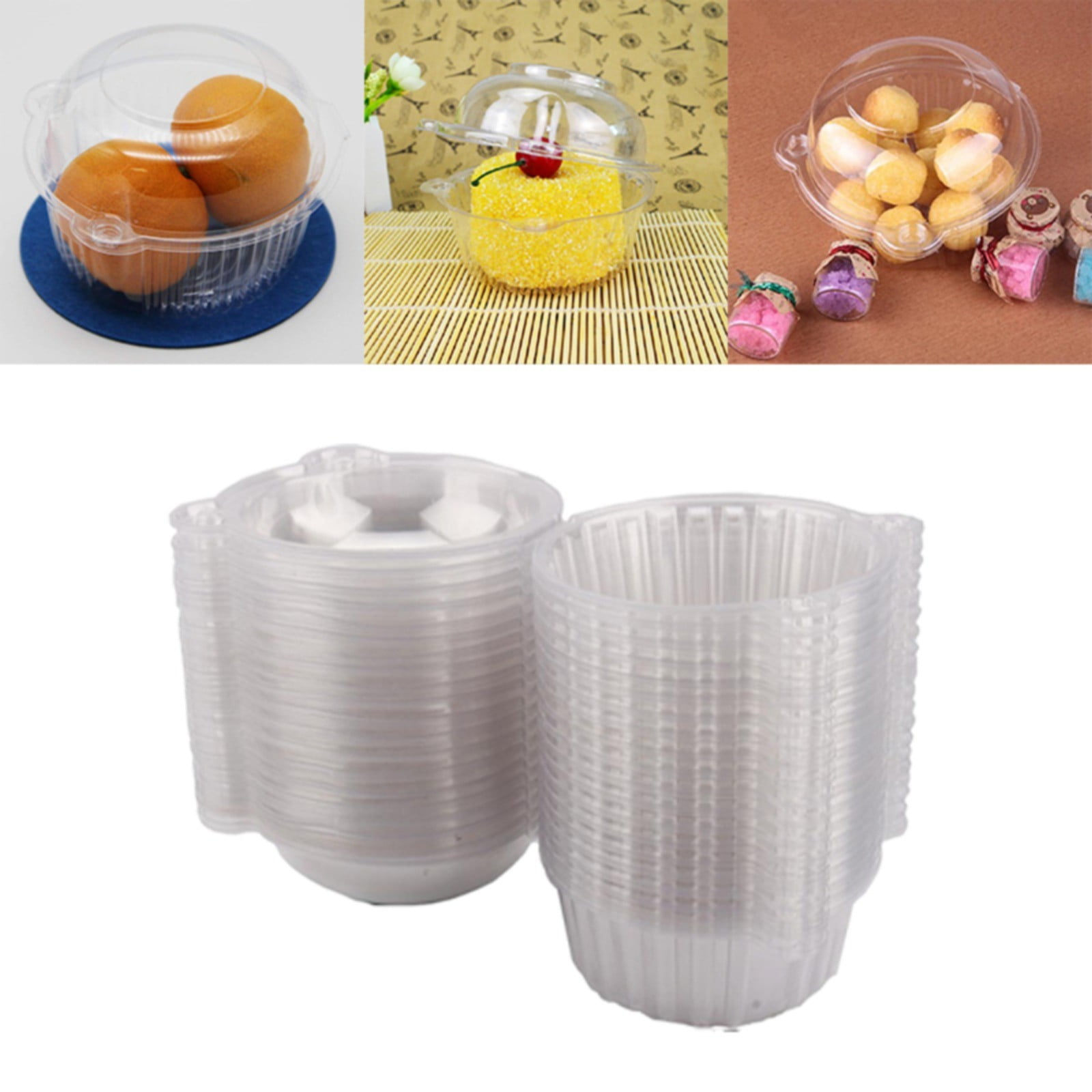 HAXIHA Individual Cupcake Containers Stackable Cupcake Boxes Individual ...