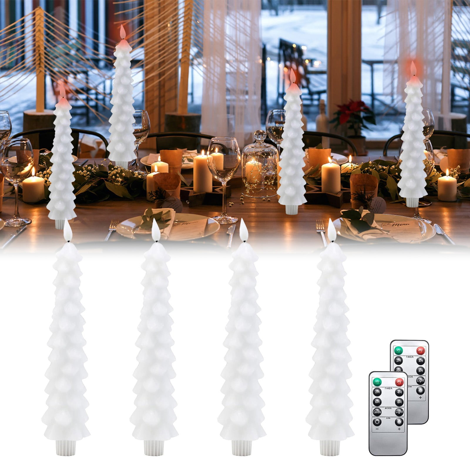 HAXIHA LED Flameless Taper Candles Battery Operated With Remote And