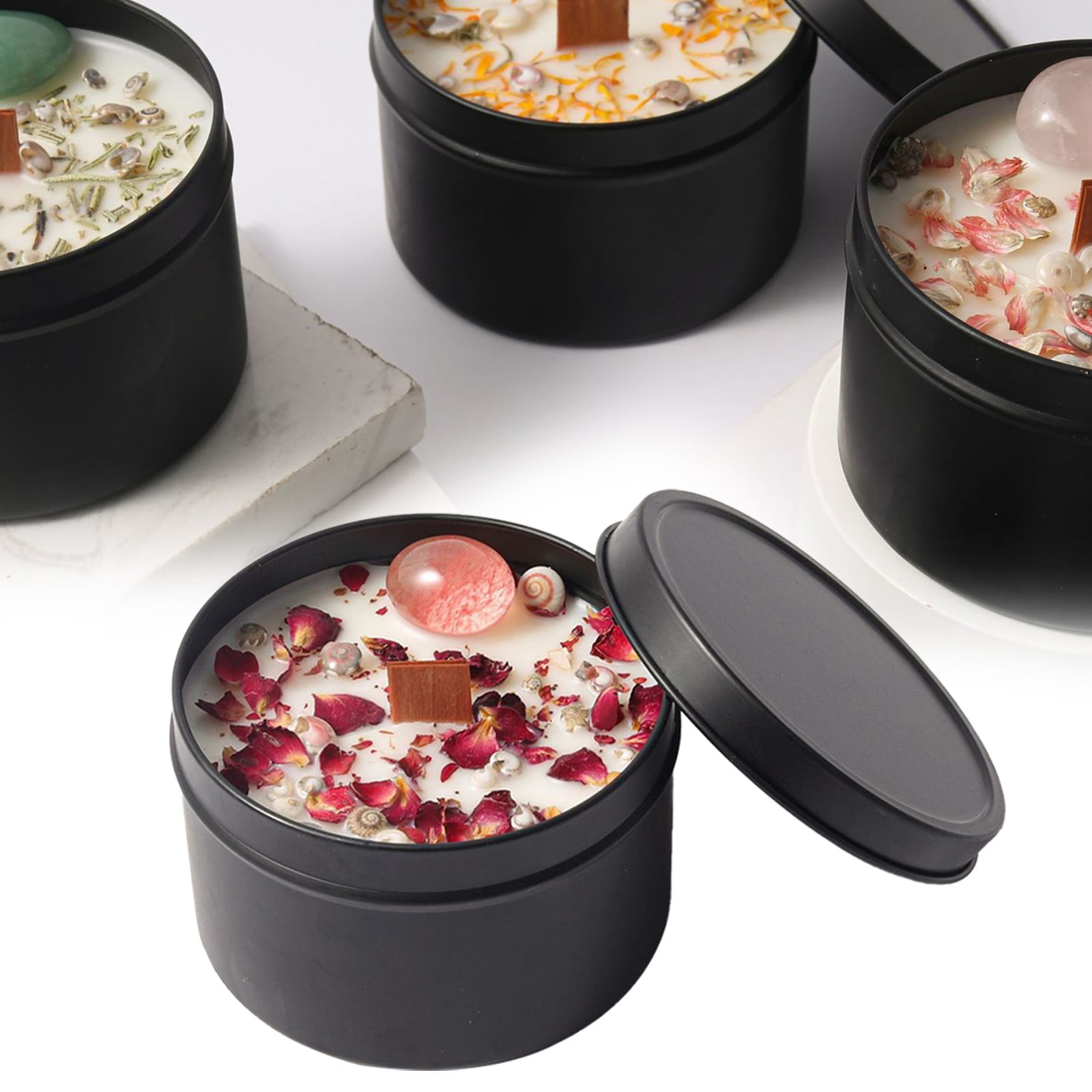 HAXIHA Self Love Herbal Intention Candle Rose Petals Lavender Flowers