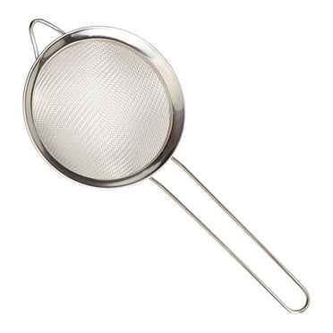 HAXMNOU 1 Pc Fine Mesh Strainers 8.27x3.15 Inch Stainless Steel Colander Sieve Sifters Colander-Skimmer with Handle Stainless Steel Metal Hand Small Mini Sieve Strainer for Food, Rice, Oil, Noodles