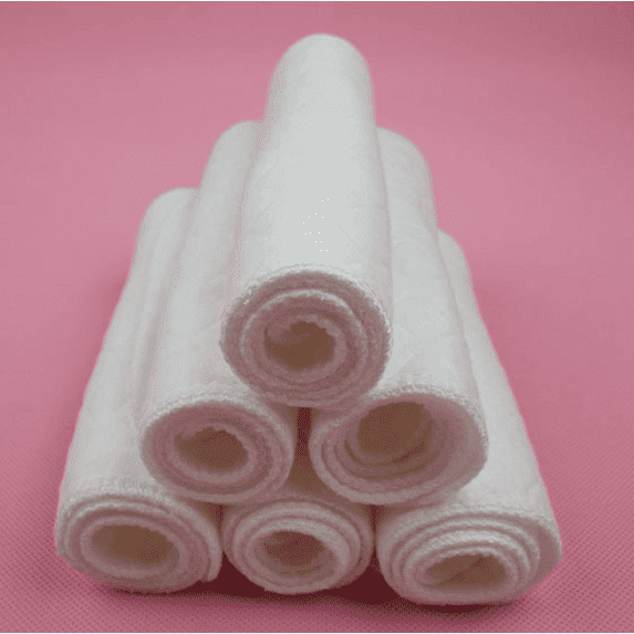 HAXMNOU Baby Vomit Cloths, 10-Pack Large Cotton Bibs for Baby’s Vomiting and Spills, Soft and Absorbent, Ideal for Gentle Care and Quick Cleanup, White