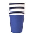 thumbnail image 1 of HAXMNOU Clearance 10 Pcs Disposable Paper Cups, Eco-Friendly and Sturdy Hot and Cold Drink Cups, Leak-Resistant Party Cups for Coffee, Tea, and Beverages, Blue C, 1 of 4