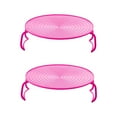 thumbnail image 1 of HAXMNOU Dish Racks for Kitchen Counter 2pcs Microwave Folding Tray Microwave Stacker Cooker 2 Tier Microwave Plate Stacker Microwave Heating Layered Tray with Foldable Handles (Hot Pink), 1 of 8