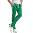 thumbnail image 1 of HAXMNOU Men Drawstring Track Pants Sport Jogging Bottoms Joggers Gym Sweatpants Trousers Green 2XL, 1 of 7