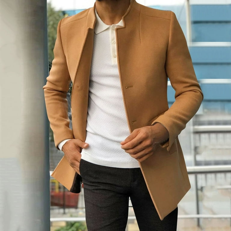 Mens khaki wool coat outlet