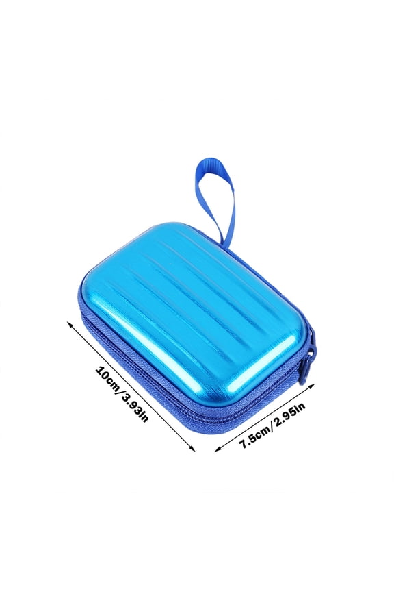 Mini Zipper Pouch Small Pouch Portable Coin Purse and Compact Travel Organizer for Keys Lipstick and Everyday Essentials in Bag Purse or Pocket Use, Blue
