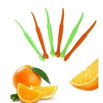 HAXMNOU Orange Peeler Tools - Citrus Peel Cutter - Plastic Fruit Slicer - Lemon Opener Remover - Easy Grip and Precision Citrus Shredder for Kitchen Prep, Green