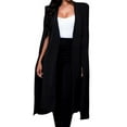 thumbnail image 1 of HAXMNOU Plus Size Jackets for Women Trendy Womens Cape Blazer Split Sleeve Open Front Casual Jacket Coat Workwear Outwear Women's Coats Black XXL, 1 of 7