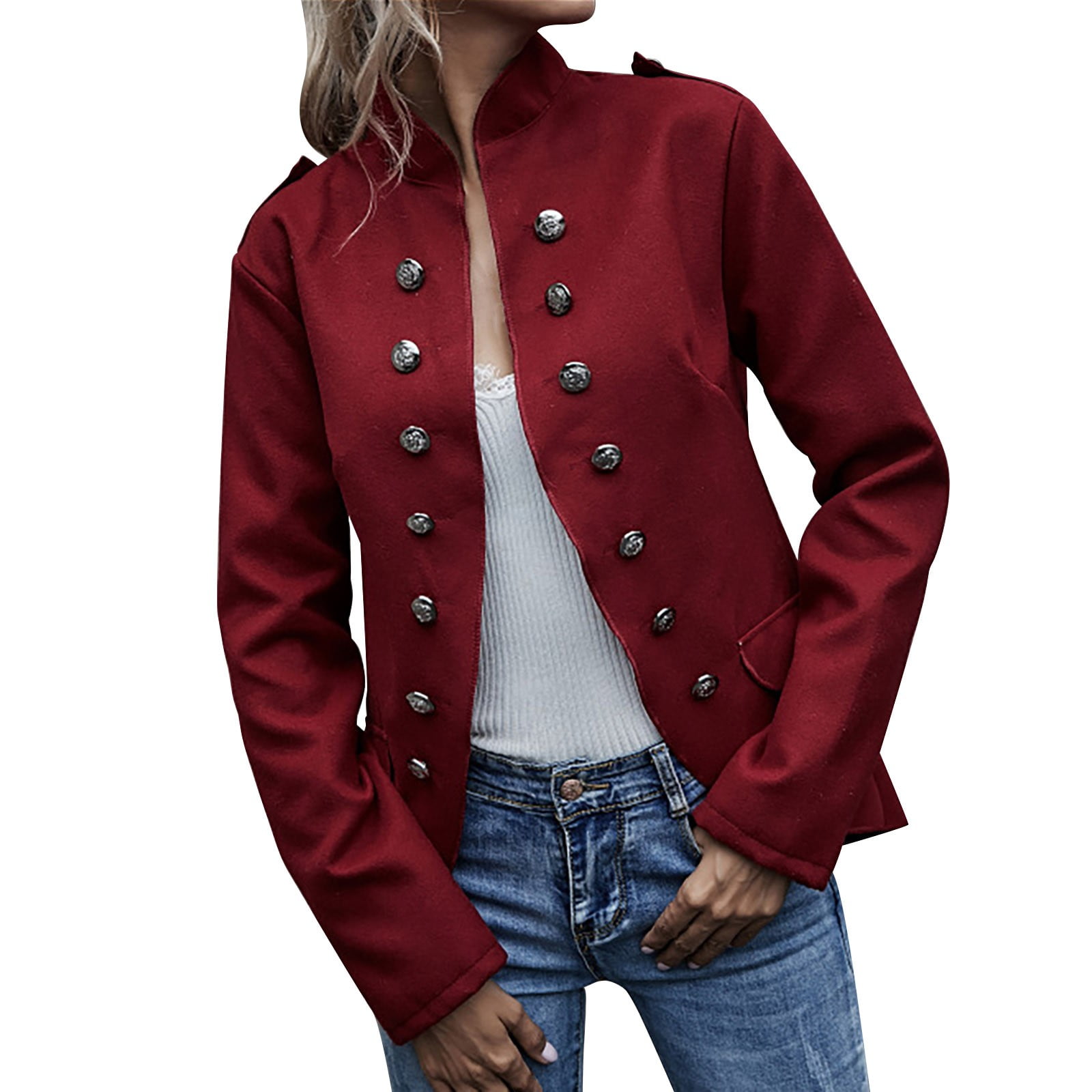 Military blazer plus size hot sale
