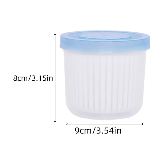 HAXMNOU Sealed Transparent Drain Box, Food Drain Bowl Storage Container for Fresh-Keeping, Suitable for Home Kitchen, Green Onion, Ginger, and Garlic