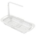 thumbnail image 1 of HAXMNOU Over The Sink Dish Drainer Drying Rack Adjustable to Fit Any Size Sink Large Capacity Storage Retractable Sink Storage Rack Towel Rack ,Clearance item! (White), 1 of 8