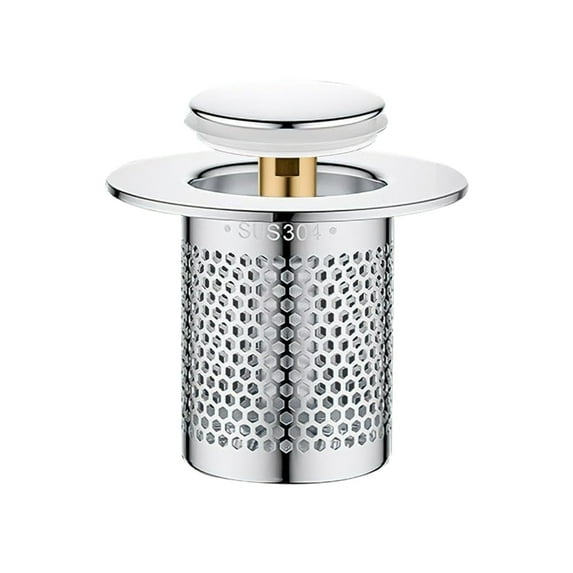 HAXMNOU Over The Sink Dish Drainer Drying Rack Stainless Steel Floor Drain Filter New Bathtub Sink Strainer Up Sink Filter Rustproof Sink Strainer Bathroom Sink Strainer for Kitchen Bathtub (A)