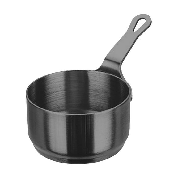 HAXMNOU Stainless Steel Sauce Bowls with Handle Dipping Sauce Cup Stainless Steel Condiment Cups Stackable Ramekins for Soy Sauce BBQ Sauce Salad Dressing and Kitchen Use, 2.2x1.1x1.6 Inch Black