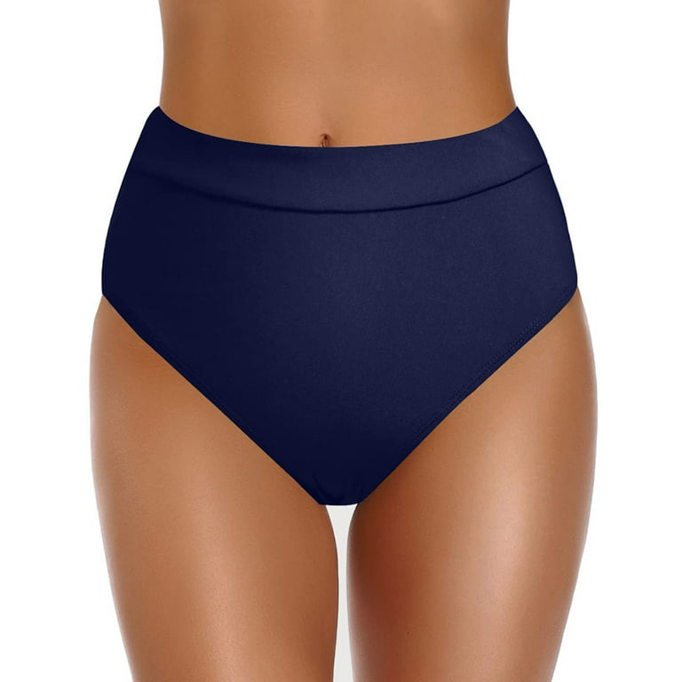 haxmnou women's high waisted bikini bottom full coverage swim