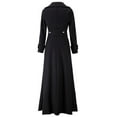 thumbnail image 1 of HAXMNOU Womens Gothic Full Length Steampunk Jacket Long Victorian Trench Coat Jacket Black L, 1 of 5