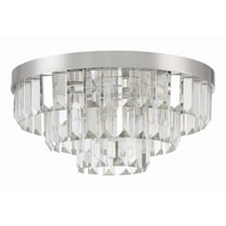 HAY-1403-PN Crystorama Lighting Hayes - 8 Light Flush Mount-8 Inches Tall and 18 Inches Wide-Polished Nickel Finish