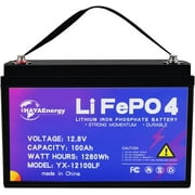 HAYAEnergy 12v 100ah Lithium Lifepo4 Marine Battery 12 Volt for rv Solar Home Storage trolling Motor