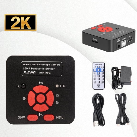 Hayear 1080P 2K Industrial Camera for Adults,60FPS Digital Microscope for Electronics Repair,PC View Compatible with Windows /Mac/Linux System,Metal