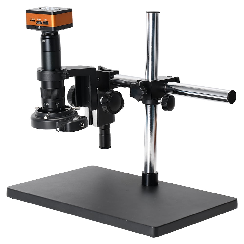 HAYEAR 4KHD 60FPS Microscope Camera 180X Parfocal Lens Industrial Electronic Digital Microscope for Phone Repair PCB Soldering