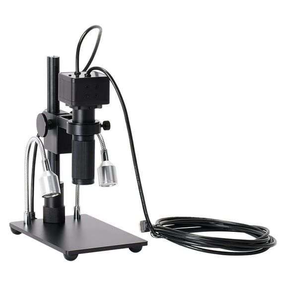 HAYEAR 5MP USB2. 0 Industrial Microscope Camera with 1.5M USB Cable C-mount Digital Camera Set Portable Stand Set,Connect 150X Objective Lens