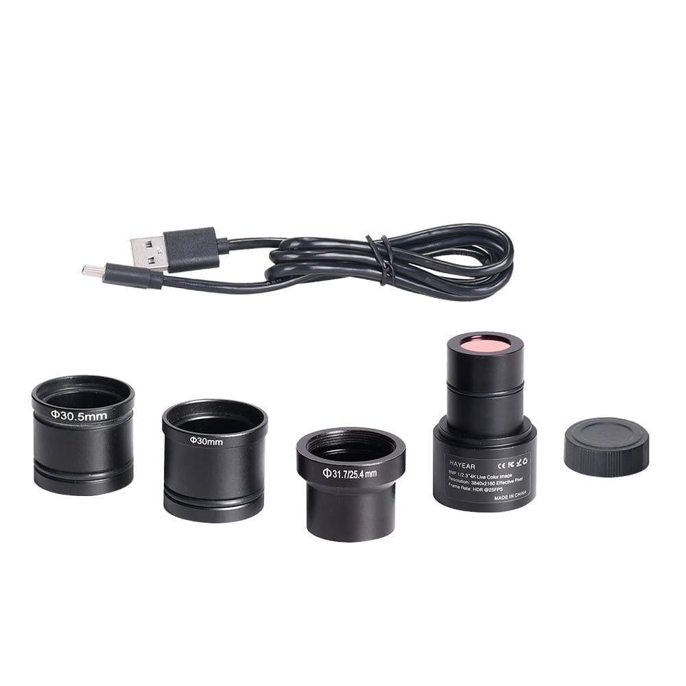 Hayear 8MP USB Type-C 2.0 Measurement Microscope for Adult Kids, Ocular ...