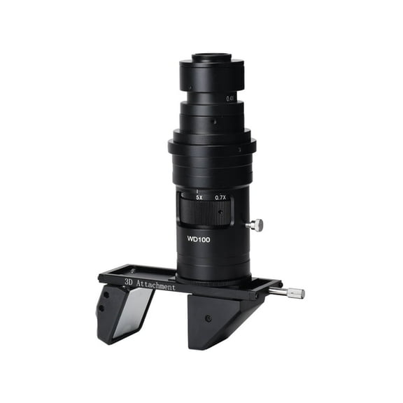 HAYEAR HD Industrial Microscope 2D/3D Lens High View Deep Field 0.7-5X Magnitude Equal Focus Adjustment C-Mount Lens