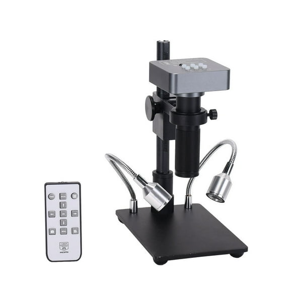 HAYEAR  48MP HDMI Portable Digital Microscope Camera Set  with 150X Zoom Lens Stereo Stand Adjust IlluminationUsesful for Adult,Compatible with Windows/Mac/Linux