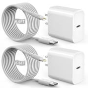 HAYII 2 Pack for iPhone Charger Fast Charging 30W PD iPhone USB C Fast Charger Block with 6.6 Foot USB C Fast Charging Cable Compatible with iP14 Plus/14/13/12/11 Pro Max/XS/Max,White