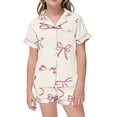 thumbnail image 1 of HAYIMI 2 Piece Outfit Sets Home Kids Children Graphic Print Lapel Short Sleeve Button Shirt Shorts Clothing Sets Cartoon Clothes Sets for Child Birthday Party Wear, 1 of 4