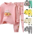 thumbnail image 1 of HAYIMI Boys Girls Pajamas Comfort Kids Cartoon Toddler Children Sleepwear O-Neck Long Sleeve T-Shirts Pants Homewear, 6-12 Months, 1 of 3