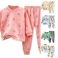thumbnail image 1 of HAYIMI Boys Girls Pajamas Comfort Kids Cartoon Toddler Children Sleepwear O-Neck Long Sleeve T-Shirts Pants Homewear, 6-12 Months, 1 of 3