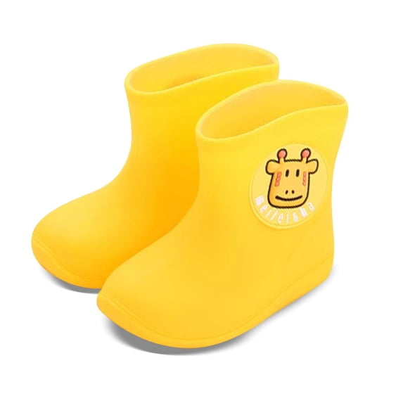 HAYIMI Cartoon Girls Rainboots Waterproof Round Toe Rain Boots For Toddler Kids Comfortable Lightweight Outdoor Play Shoes For Daily Wear Fashionable Footwear