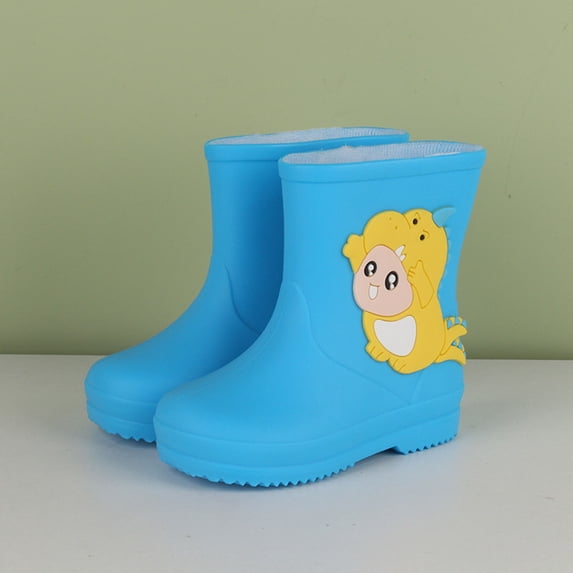 HAYIMI Cartoon Rainboots Outdoor Waterproof Round Toe Girls Rain Boots Kids Footwear Cute Bunny Dinosaur Design Lightweight Soft Sole Comfortable For Daily Wear And Rainy Season Classic Shoes