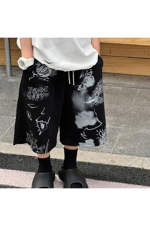 Child Boys Casual Retro Shorts Breathable Summer Kids Playwear Comfortable Toddler To Teen Activewear For Daily Outings Versatile Solid Color Shorts Bottoms