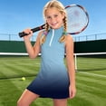 thumbnail image 1 of HAYIMI Child Girls Dress Sleeveless Performance With Zipper Collar For Sportswear Gradient O-Neck Cozy Dresses, 1 of 4