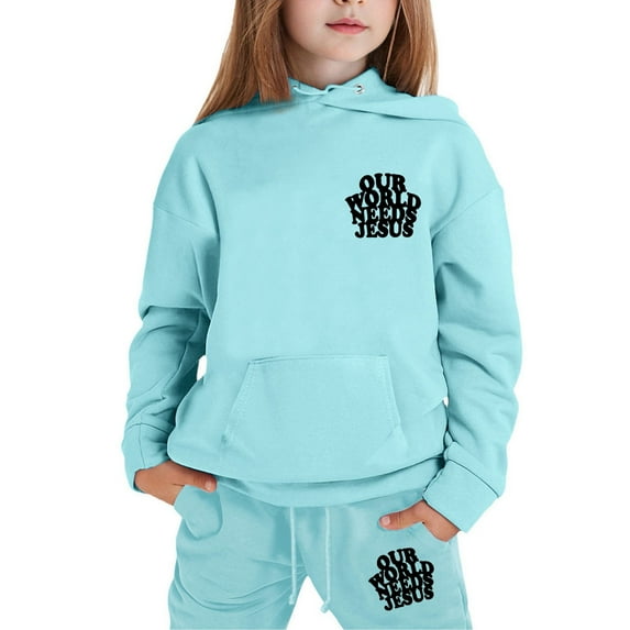 HAYIMI Child Outfit Sets Toddler Boys Girls Long Sleeve Solid Color Warm Hoodie Pullover Tops Pants Kids Outfits Sweat Suit Fashion Party Clothes Sets for Special Occasion