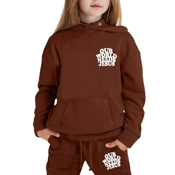 HAYIMI Child Outfit Sets Toddler Boys Girls Long Sleeve Solid Color Warm Hoodie Pullover Tops Pants Kids Outfits Sweat Suit Versatile Summer Solid Color Clothes Sets for Kids