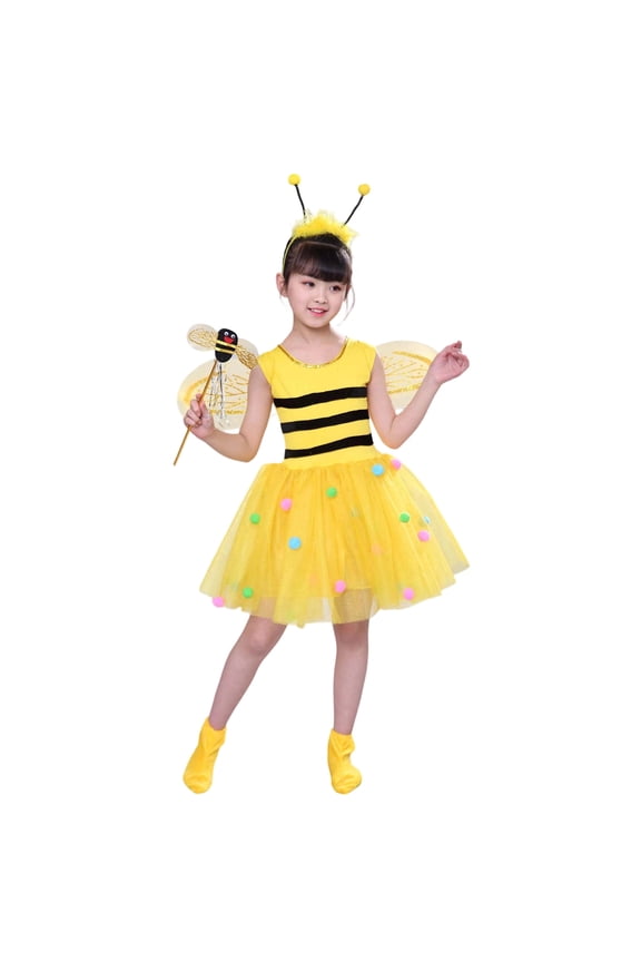 Child Outfit Sets Toddler Sleeveless O-Neck Dress Cartoon Shaped Holiday Party Performance Outfits Party Clothes Sets for Kids Celebrations