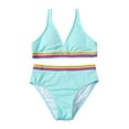 thumbnail image 1 of HAYIMI Child Summer Girls Split Swimwear Two Piece Swimsuit For Big Kids Kids Bikini Swim Set For Swimming And Beach Breathable Fashion Bathing Suit, 1 of 5