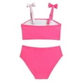 thumbnail image 1 of HAYIMI Child Summer Girls Swimsuit Solid Color Bikini Set Kids Hollow Bathing Suit Bikini Tops Two Piece Girls Swimwear Cute Beach Swim Wear, 1 of 7