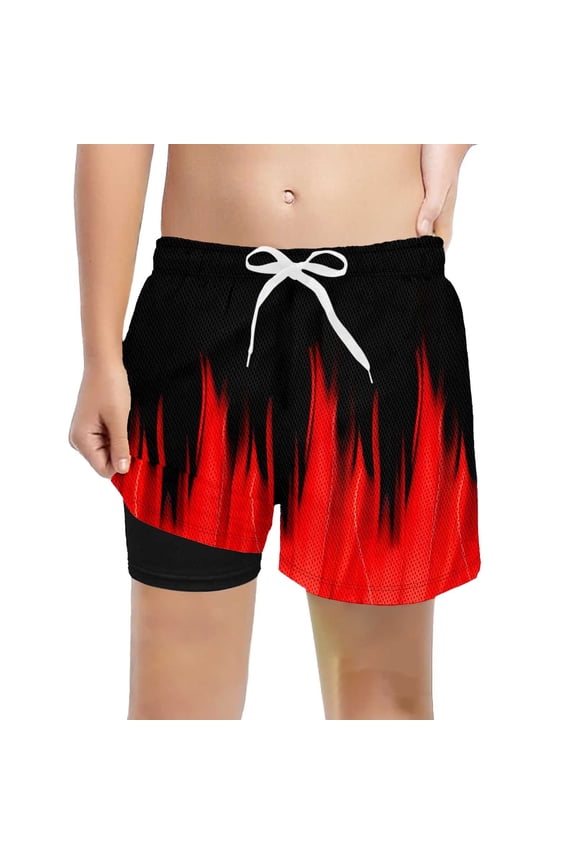 Children Boys Casual Elevated Fit Drawstring Waist Shorts For Play Comfort High Rise Stretchy Knit Sport Flex Pants Comfort Solid Color Bottoms