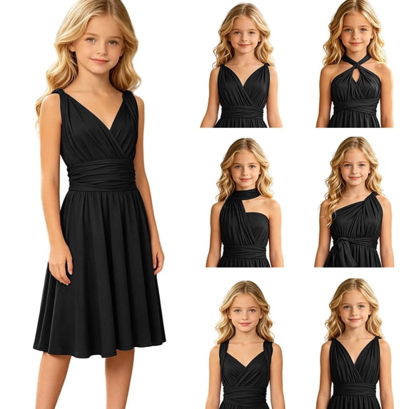 HAYIMI Elegant Girl's Formal Dress Summer With Versatile Wear Party Gown For Young Girls Children Dress For Events Sleeveless Cute Dresses