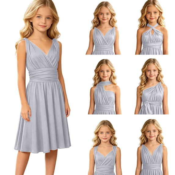 HAYIMI Elegant Girl's Formal Dress Summer With Versatile Wear Party Gown For Young Girls Children Dress For Events Sleeveless Stylish Dresses