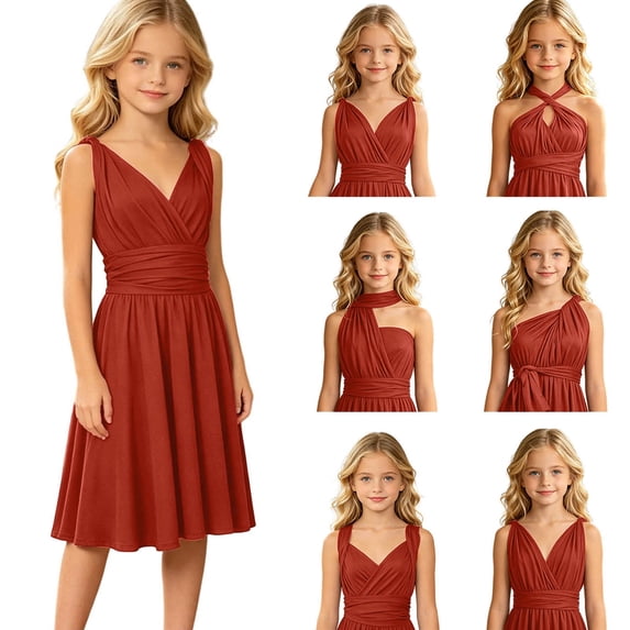 HAYIMI Elegant Girl's Formal Dress Summer With Versatile Wear Party Gown For Young Girls Children Dress For Events Sleeveless Trendy Dresses