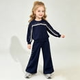 thumbnail image 1 of HAYIMI Girls Soft My First Cozy Crewneck Sweatshirt And Pants For Kids Adorable Two Piece Outfit Sets For Everyday Comfort And Versatile Clothes Sets, 1 of 6