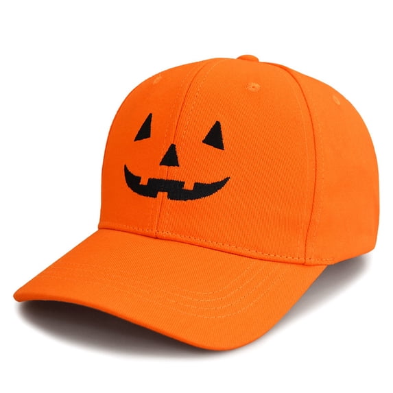 HAYIMI Halloween Couple's Casual Cap With Pumpkin Face Design Sun Baseball Hat For Men And Women