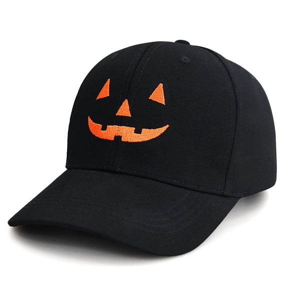 HAYIMI Halloween Couple's Casual Cap With Pumpkin Face Design Sun Baseball Hat For Men And Women