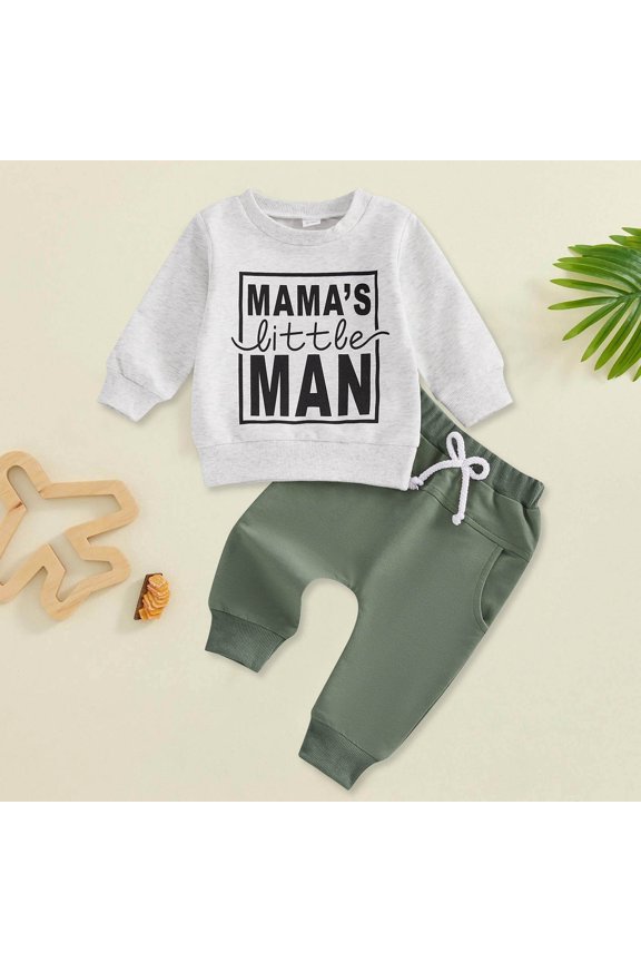 Kids Boys Outfits Set For Everyday Casual Outdoor Activities Party Comfortable Long Sleeve Sweatshirt And Pants Boho Child O-Neck Cartoon Clothes Sets