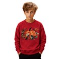 thumbnail image 1 of HAYIMI Kids Cute Pumpkin Flower Print Sweatshirt Boys Children Long Sleeve Crew Neck Casual Pullover Tops Relaxed Fit Dailywear, 1 of 5