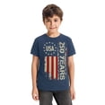 thumbnail image 1 of HAYIMI Kids O-Neck T-Shirts Knit Textured Casual Tee Shirt For Boys Soft Comfortable Daily Wear Youth Tops Holiday Dailywear, 1 of 4